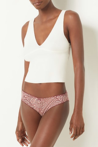 4 slip Selma Rouge Cote - Rosa antico ed ecrù