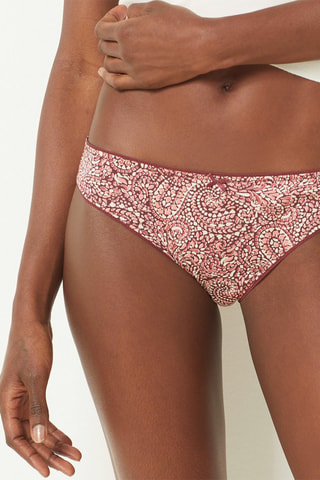 4 slip Selma Rouge Cote - Rosa antico ed ecrù