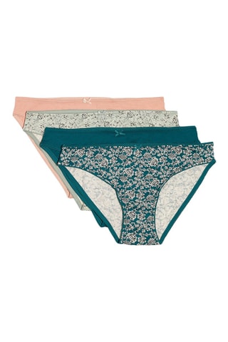 4 slip Selma Dark Pin - Turchese ed ecrù