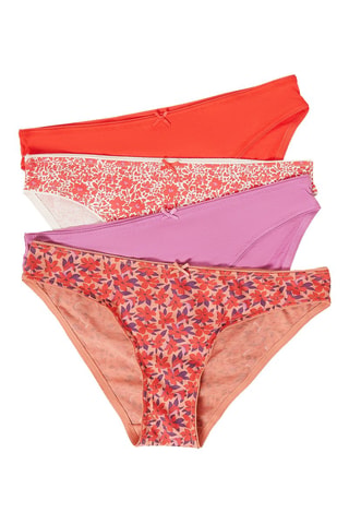 4 slip - Rosso e malva