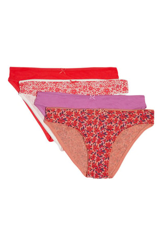 4 slip - Rosso e malva