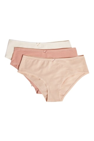 3 culotte Jack - Ecrù e rosa 