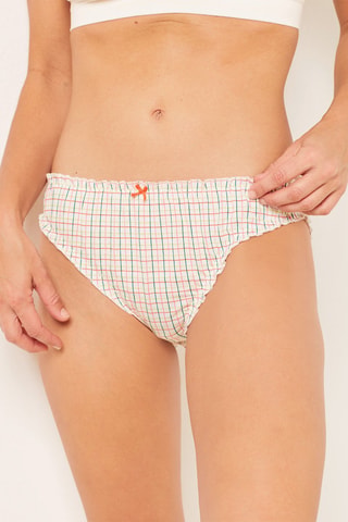 3 slip Bina Pink - Ecrù e fucsia - Etam