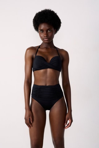 Slip bikini a vita alta Harmonie - Nero