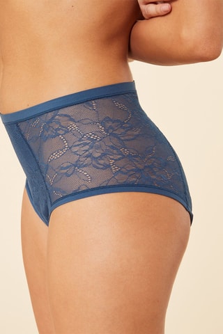 Culotte menstruelle taille haute - Bleu marine