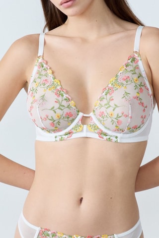 Reggiseno Gourmandise - Corallo e bianco