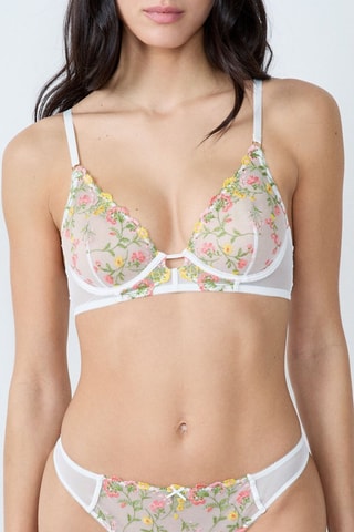 Reggiseno Gourmandise - Corallo e bianco