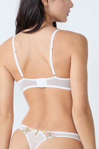 Reggiseno Gourmandise - Corallo e bianco
