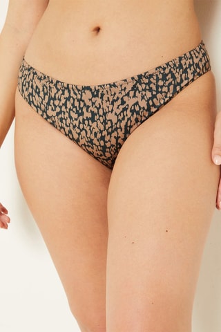 Slip bikini - Marrone e nero