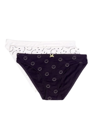3 slip Jackie Smiley - Nero e bianco