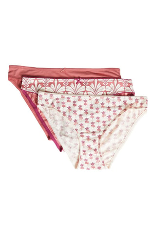 3 culottes - Rose et blanc