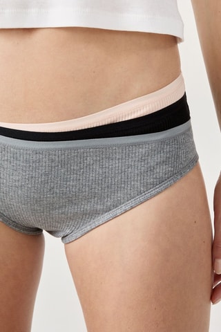 3 slip John - Rosa e grigio chiaro melange