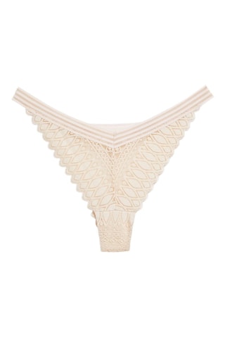 Tanga Gravure - Beige