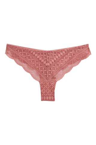 Tanga in pizzo Idole - Rosa antico