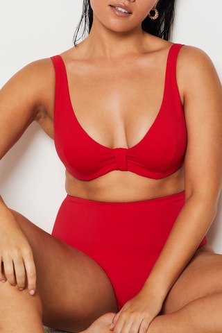 Reggiseno bikini Sculpt - Rosso