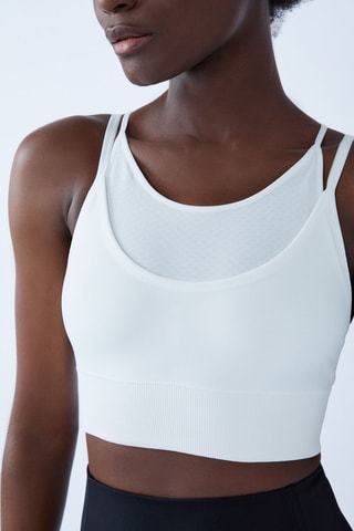 Top effetto trompe-l’œil Eclipses - Bianco