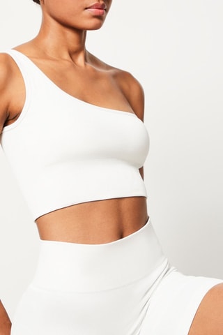 Top sportivo asimmetrico Capsule Active - Bianco
