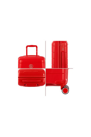 Set van 3 Trolleys (S/M/L) CH3 - 55 / 67 / 76 cm - Zilverkleurig, wit en rood
