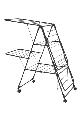 Stendibiancheria pieghevole Alba - Nero - 157 x 61 x 127 cm