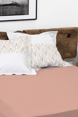 3 sábanas bajeras de algodón 57 hilos/cm² - Rosa, gris oscuro y chocolate