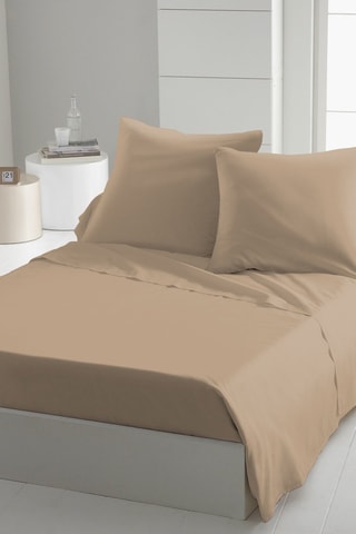 Sábana encimera de microfibra 82 g/m² - Beige oscuro