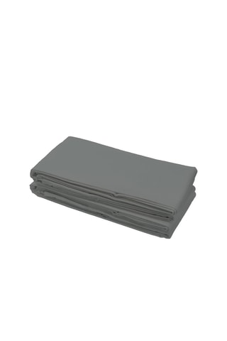 2 sábanas encimeras de algodón 57 hilos/cm² - Negro y gris oscuro