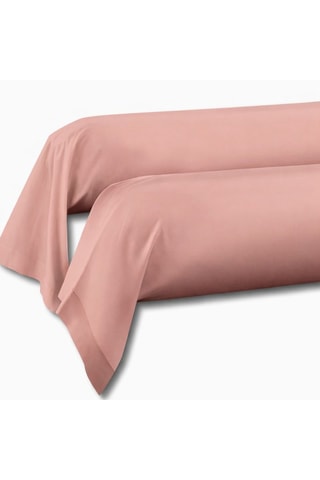 2 fundas de almohada y 2 fundas de almohadón de algodón 57 hilos/cm² - Rosa