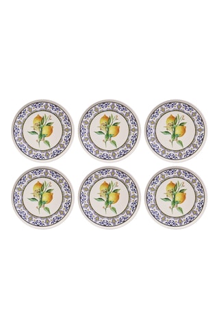 6 platos llanos de cerámica - 25,5 cm