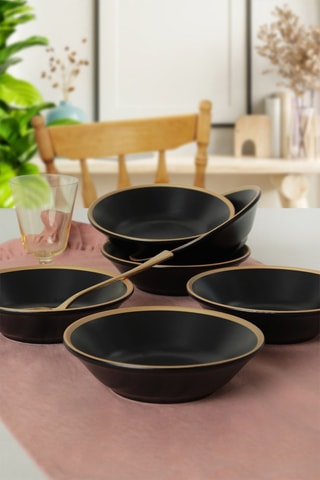 6 platos hondos de cerámica - 18 cm