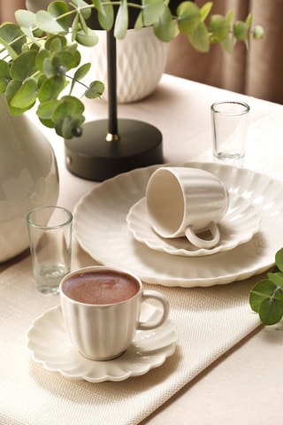 Juego de café de porcelana - 4 personas