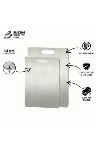 2 tablas para cortar de acero inoxidable