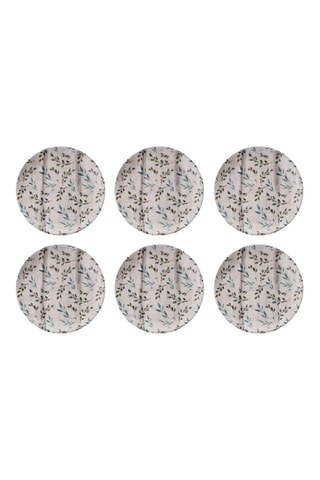 6 platos llanos de cerámica - 25,5 cm