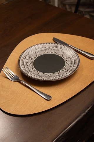 4 manteles individuales de madera - 33 x 45  cm