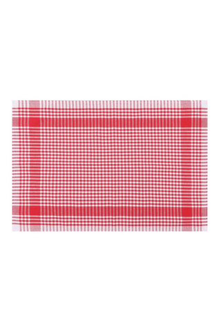 10 paños - Rojo y blanco - 45 x 65 cm - Blanco y rojo