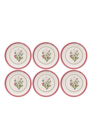 6 platos de postre de porcelana - 19,3 cm