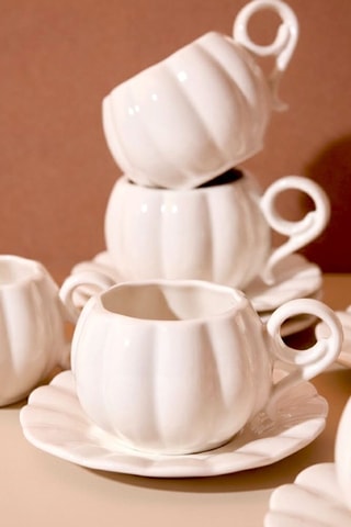 Juego de café de porcelana - 12 piezas