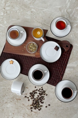 Juego de té de gres cerámico - 6 personas
