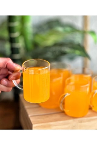 6 vasos de vidrio de borosilicato - 200 ml