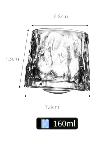 2 vasos de whisky de vidrio de borosilicato Small 7 - 160 ml
