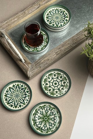 6 platillos de porcelana - 10 x 10 x 1,5 cm