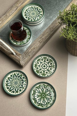 6 platillos de porcelana - 10 x 10 x 1,5 cm