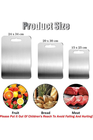 3 tablas para cortar de acero inoxidable 3Pascel
