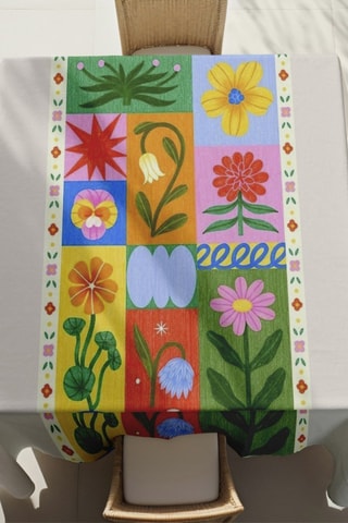 Mantel rectangular - Beige - 140 x 220 cm - Beige y multicolor