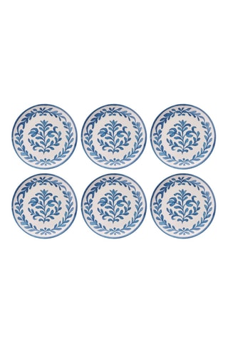 6 platos llanos de cerámica - 25,5 x 25,5 x 2,5 cm