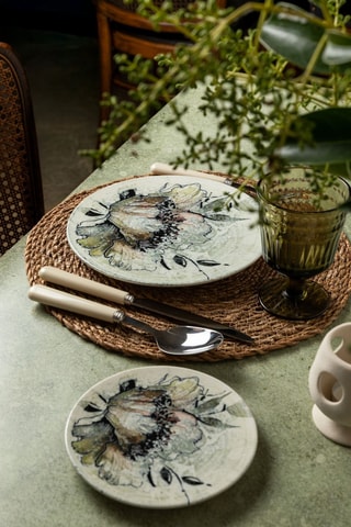 4 platos de postre de porcelana Carmina - 15 cm