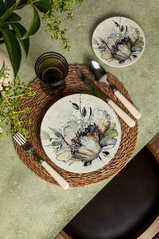 4 platos de postre de porcelana Carmina - 15 cm