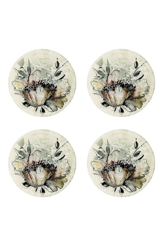 4 platos de postre de porcelana Carmina - 15 cm