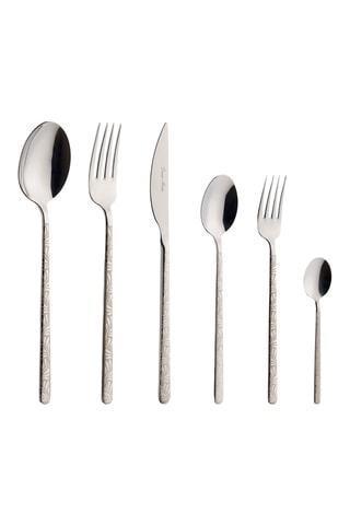 Cubertería de acero inoxidable Allegra Silverleaf - 36 piezas