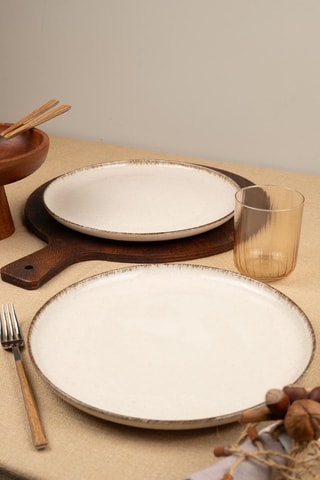 2 platos llanos de porcelana Cinnamon - 27 cm