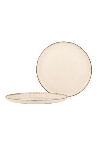 2 platos llanos de porcelana Cinnamon - 27 cm